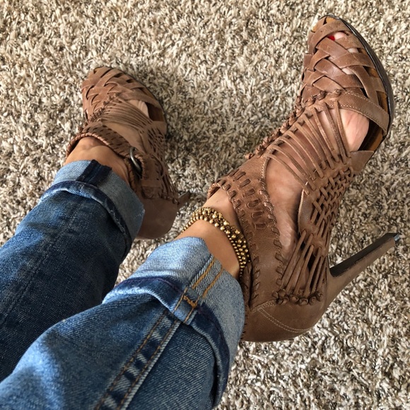 Shoes - All Saints Gladiator Sandal Heels sz 39 boho sexy!